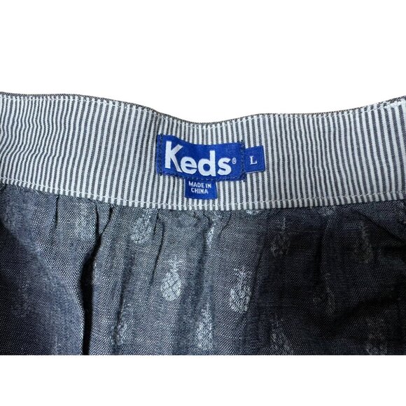 Keds Womens Soft Rinse Pineapple Print Skirt With Pockets & Adjustable Waist L - Picture 2 of 4